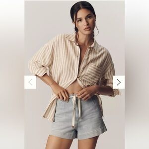 NWT Anthropologie Joe’s Jeans Addison tie-front denim shorts